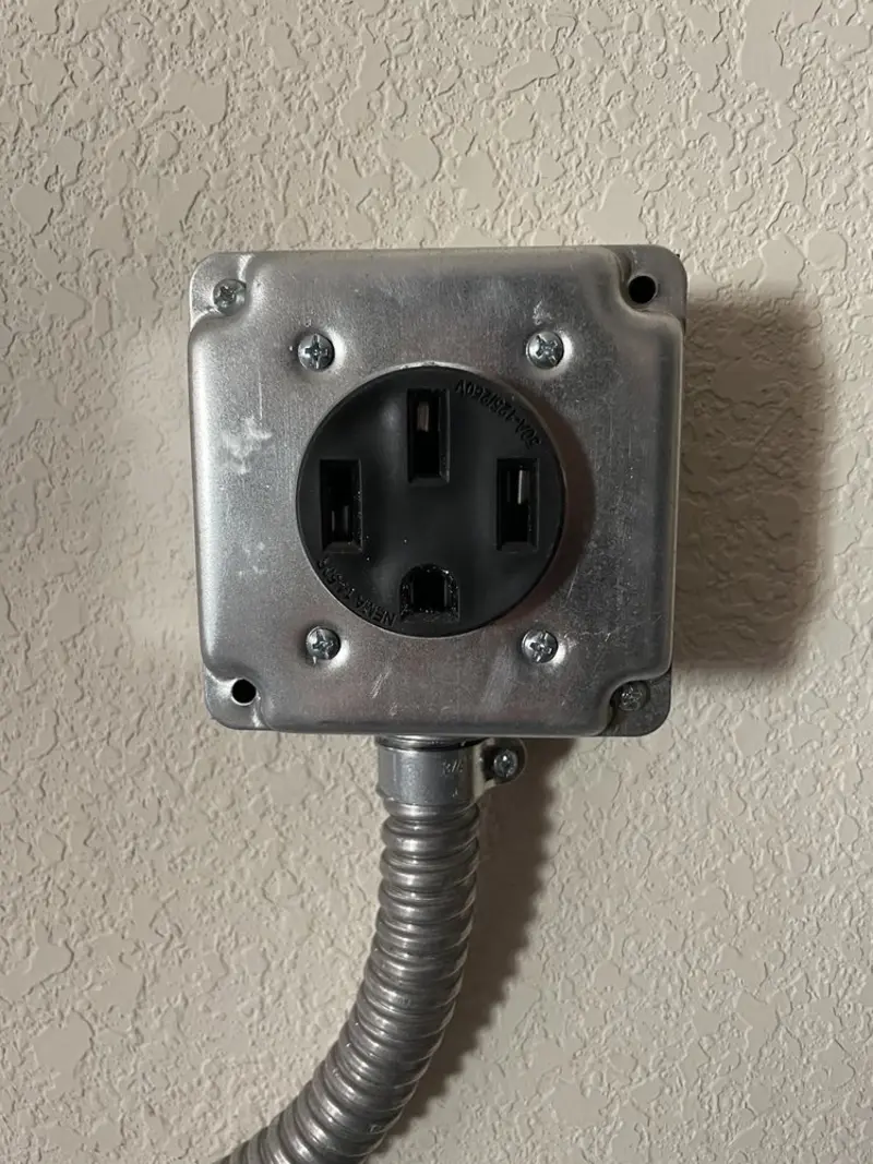 NEMA 14-50 outlet installed for Electrical Panel Upgrade in Waggaman